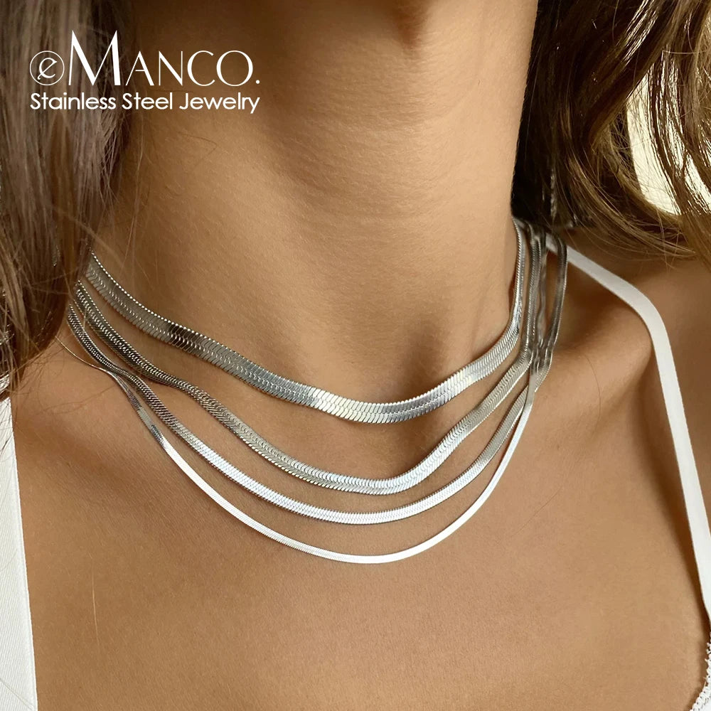 Collar de cadena de serpiente unisex