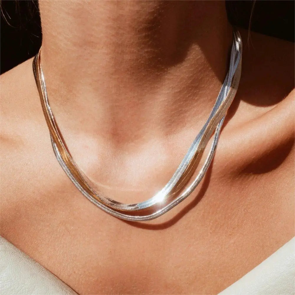 Collar de cadena de serpiente unisex