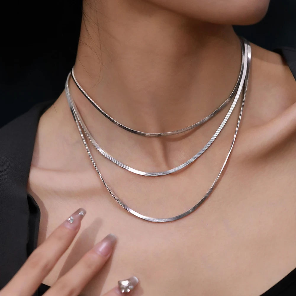 Collar de cadena de serpiente unisex